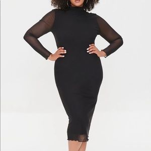 Forever 21 Mesh Sleeve Sheath Dress